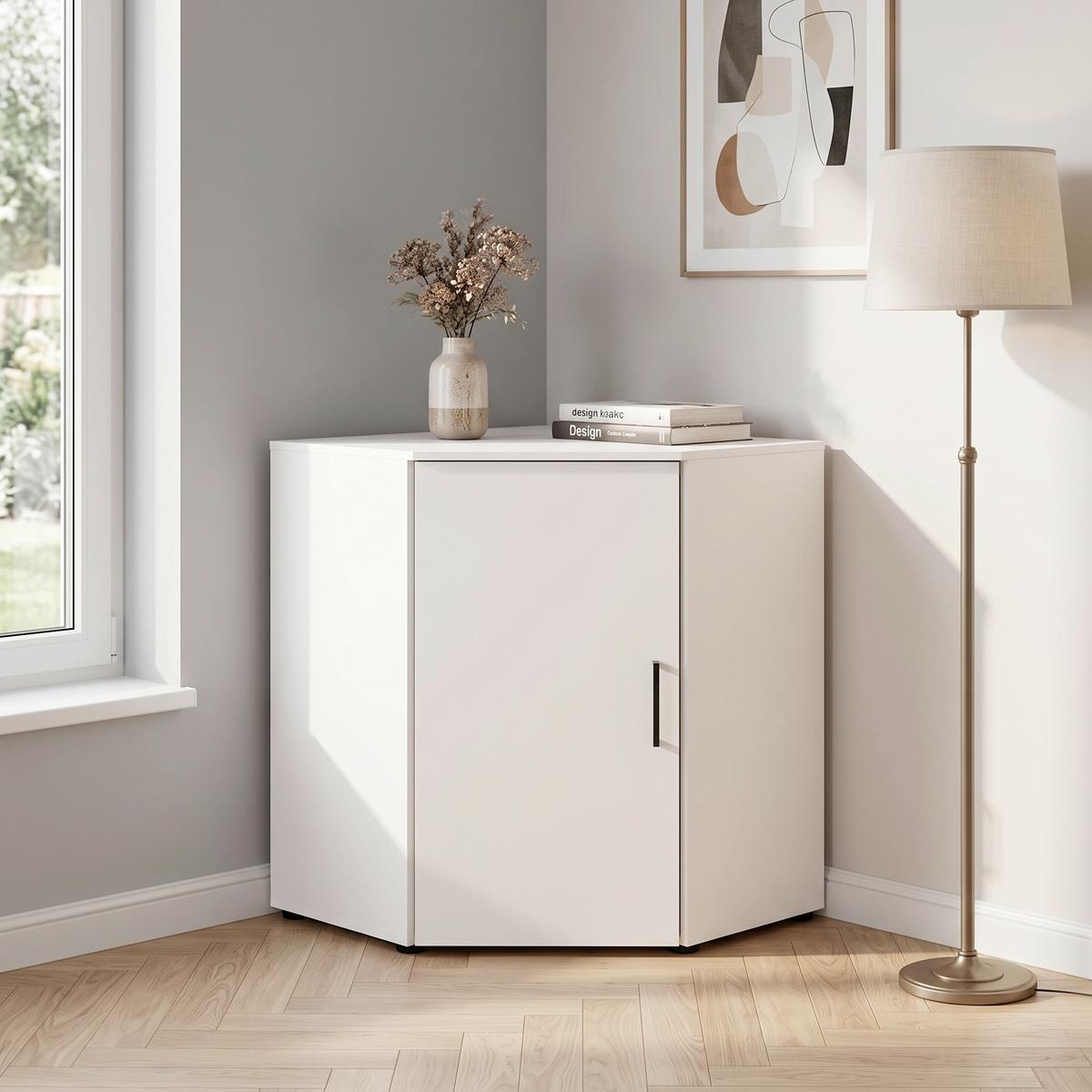 Comodă De Colț Multi - alb, Modern, material pe bază de lemn (71,5/71,5cm) - Modern Living