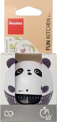 Konyhai Időmérő Fun Kitchen - fekete/fehér, Basics, műanyag/fém - Metaltex