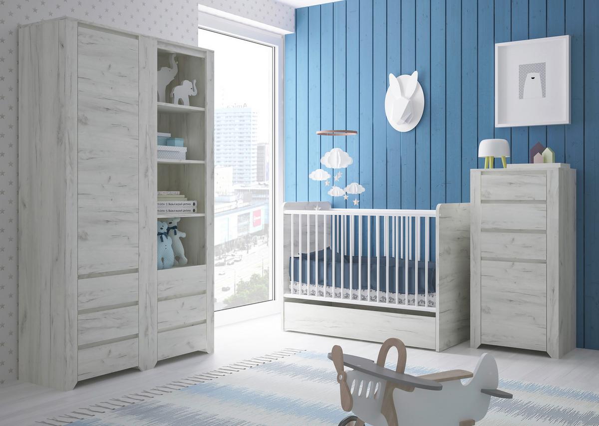 Polica Angel - boje hrasta, Moderno, drvni materijal/plastika (84/130,7/40,2cm)