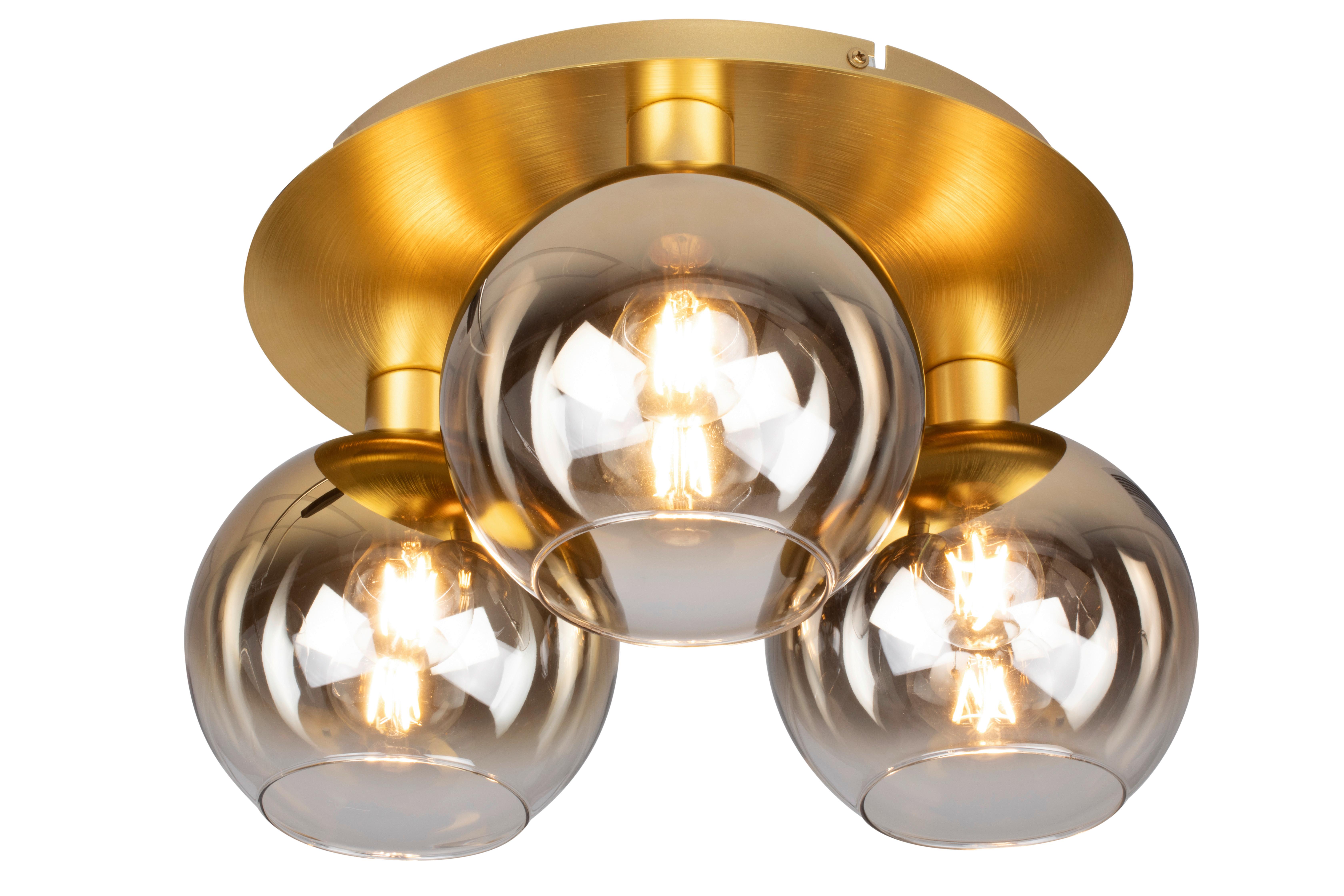 LAMPA SUFITOWA GOLD *DK* - kolor złoty, Design, metal/szkło (50/2/24,5cm) - Dieter Knoll