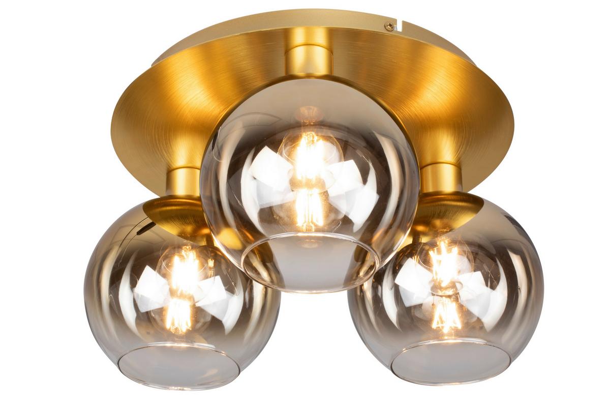LAMPA SUFITOWA GOLD *DK* - kolor złoty, Design, metal/szkło (50/2/24,5cm) - Dieter Knoll