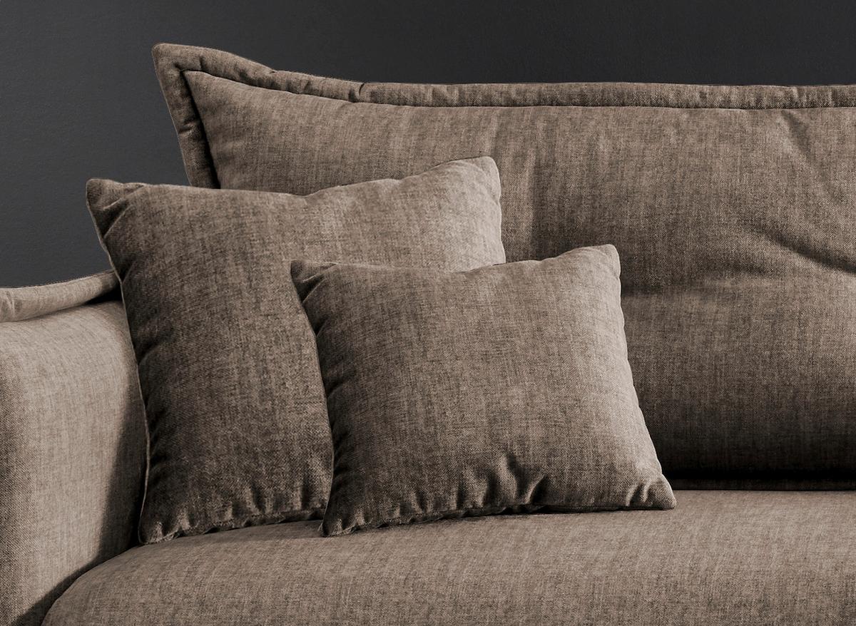 Wohnlandschaft Lava Braun Velours - Türkis/Schwarz, MODERN, Textil/Metall (255/180cm) - Livetastic