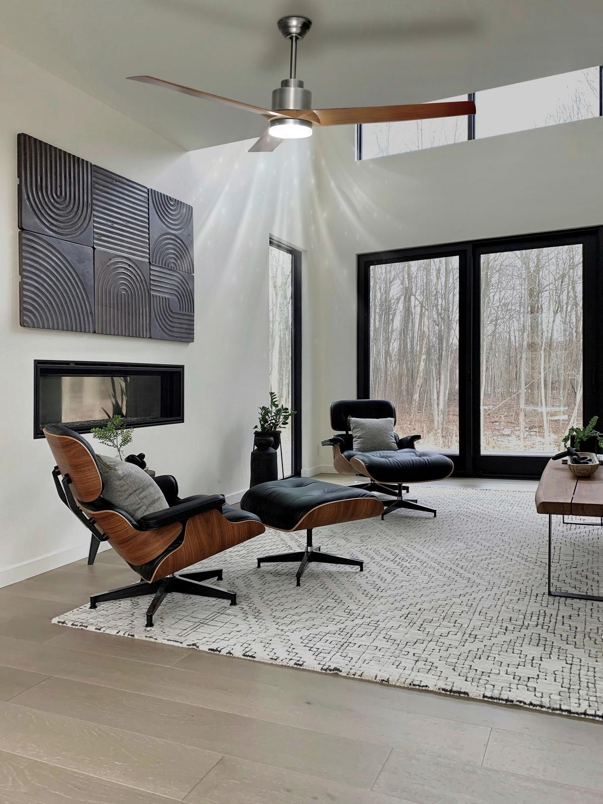 DECKENVENTILATOR 03607 MODESTO - Dunkelgrau/Opal, Konventionell, Kunststoff/Metall (148/48cm) - Globo