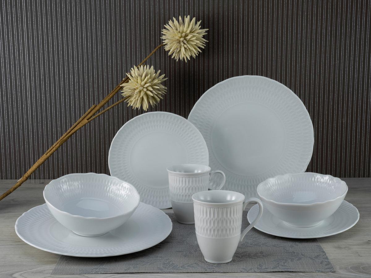 Porcelán Étkészlet Sofia White - fehér, Trend, kerámia - Creatable