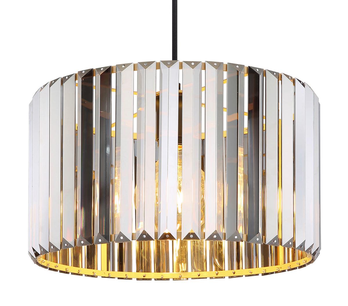 HÄNGELEUCHTE 30229146 RUN - gris/noir, Trend, métal/verre (35/120cm) - Globo