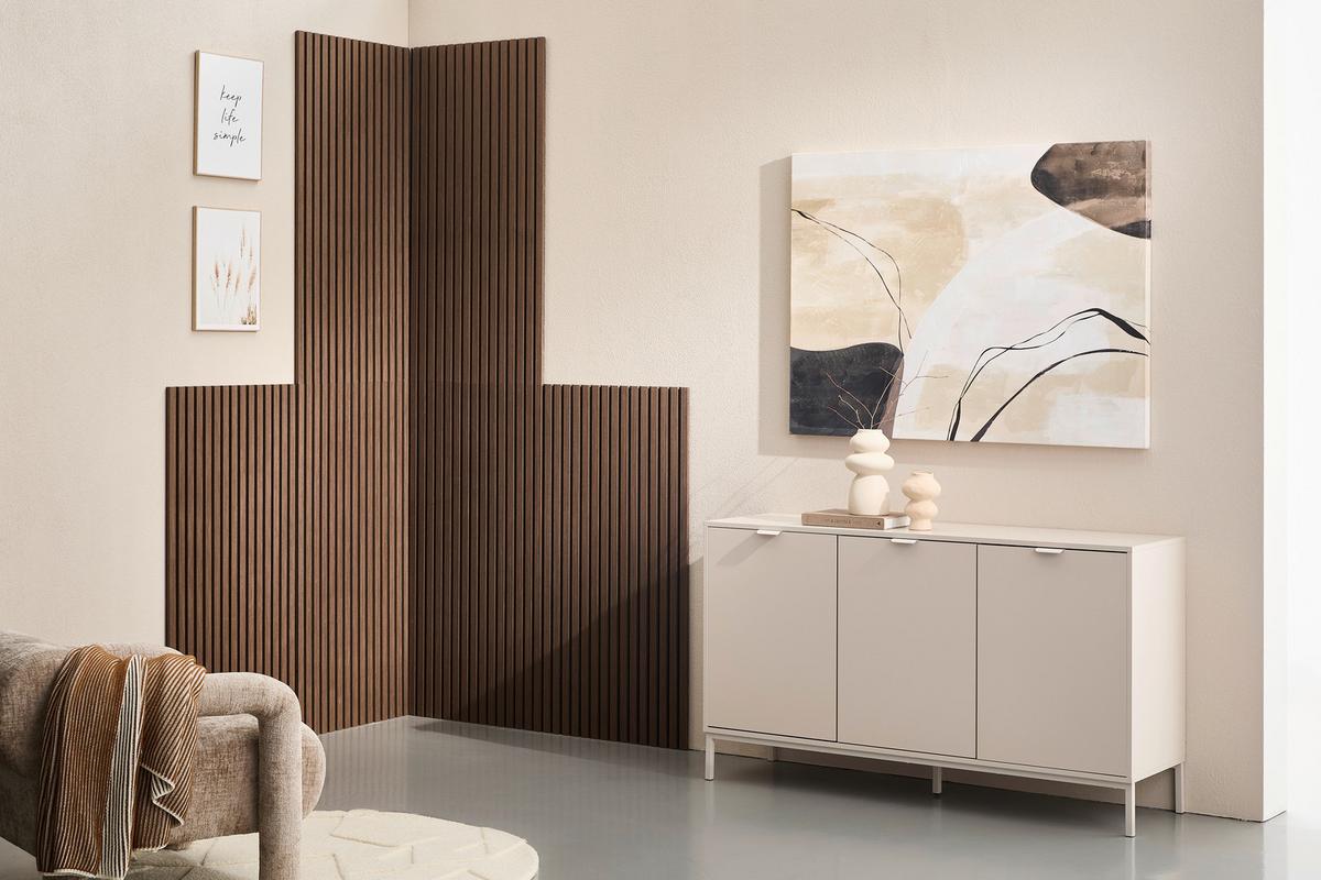 PANEL AKUSTYCZNY AKUSTEA - czarny/szary, Trend, materiał drewnopochodny/tworzywo sztuczne (60/120/2,1cm) - Boxxx