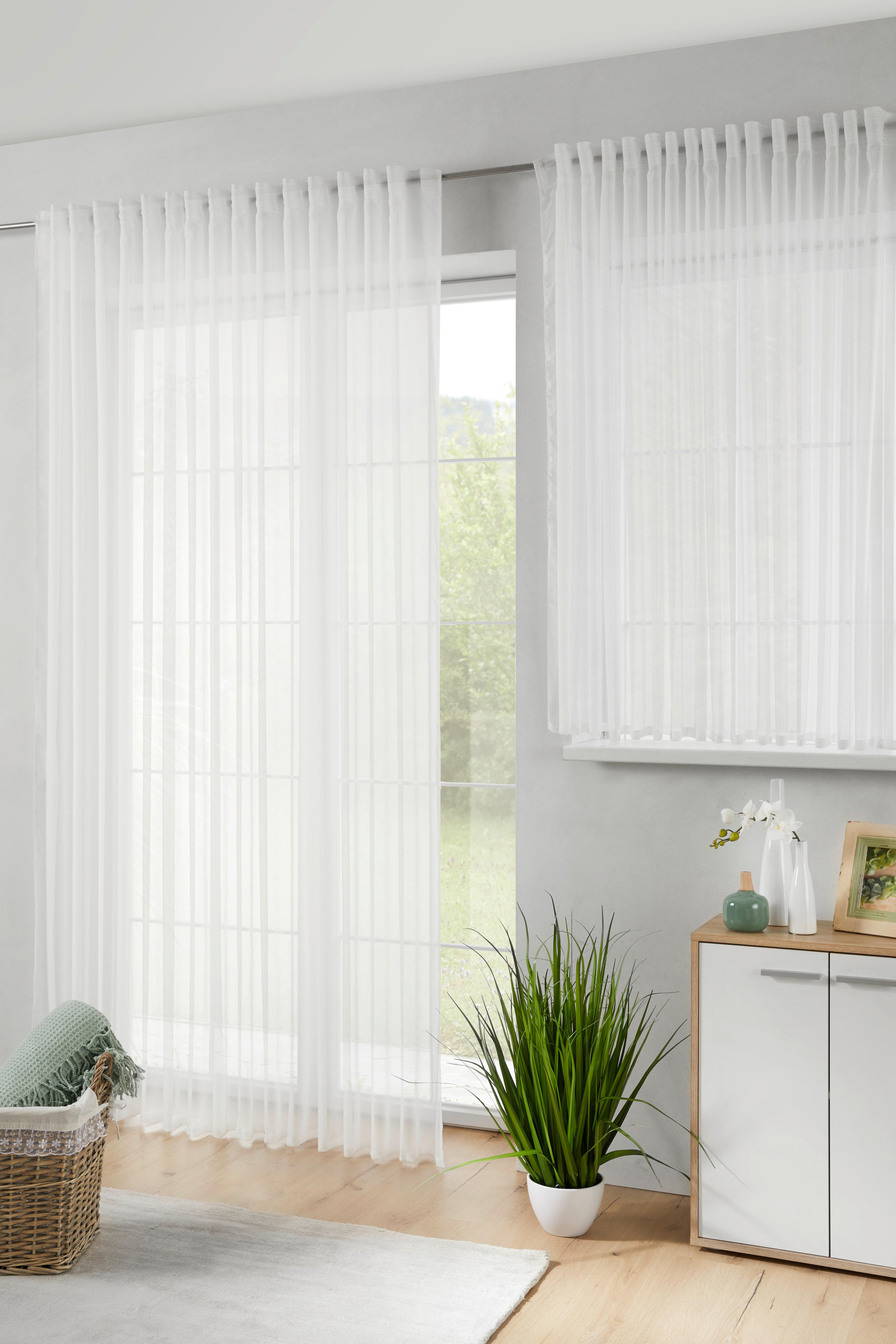 Vitrázsfüggöny Leo Store 300/145 - natúr színű, Konventionell, textil (300/145cm) - Premium Living