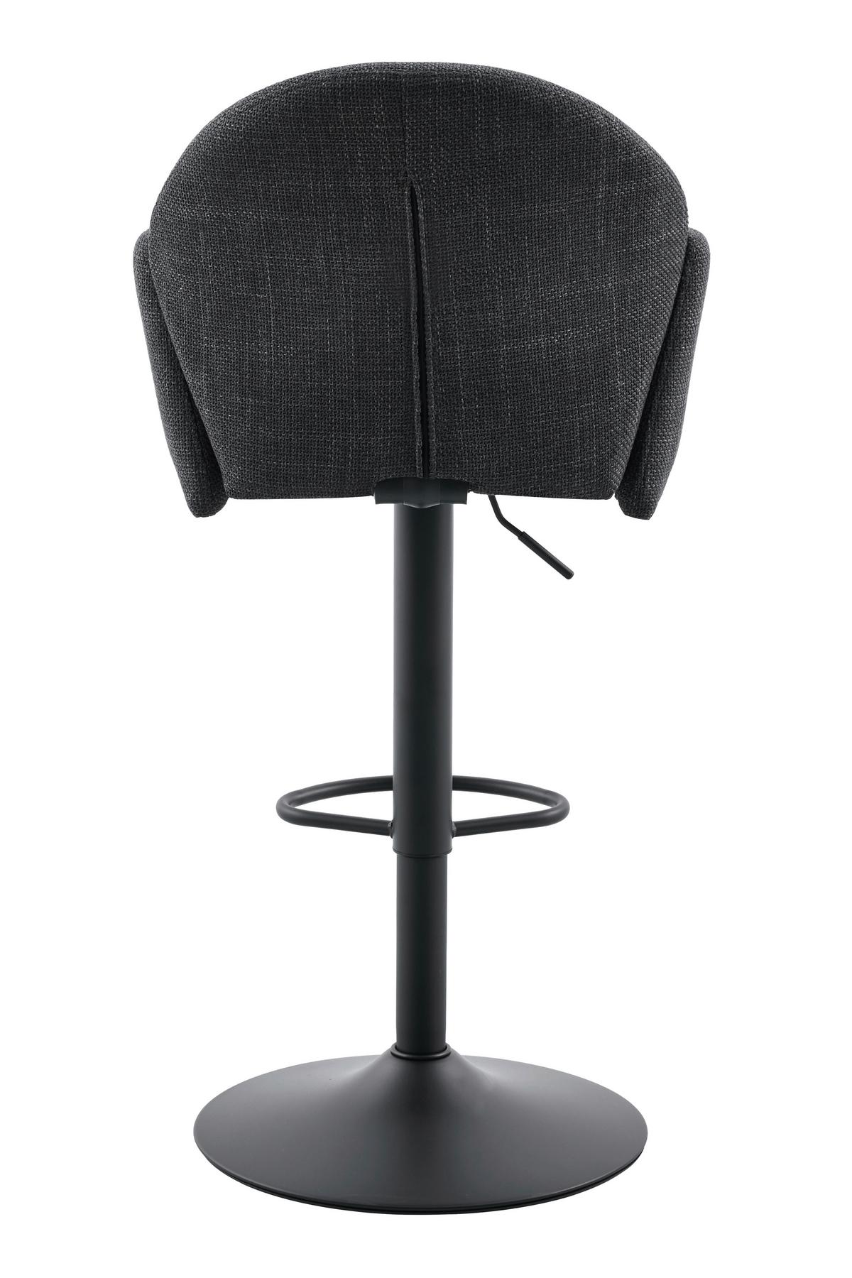 BARHOCKER-SET HOLLY H 2ER-SET - Anthrazit/Schwarz, MODERN, Textil/Metall (53/96-117/57cm) - MID.YOU