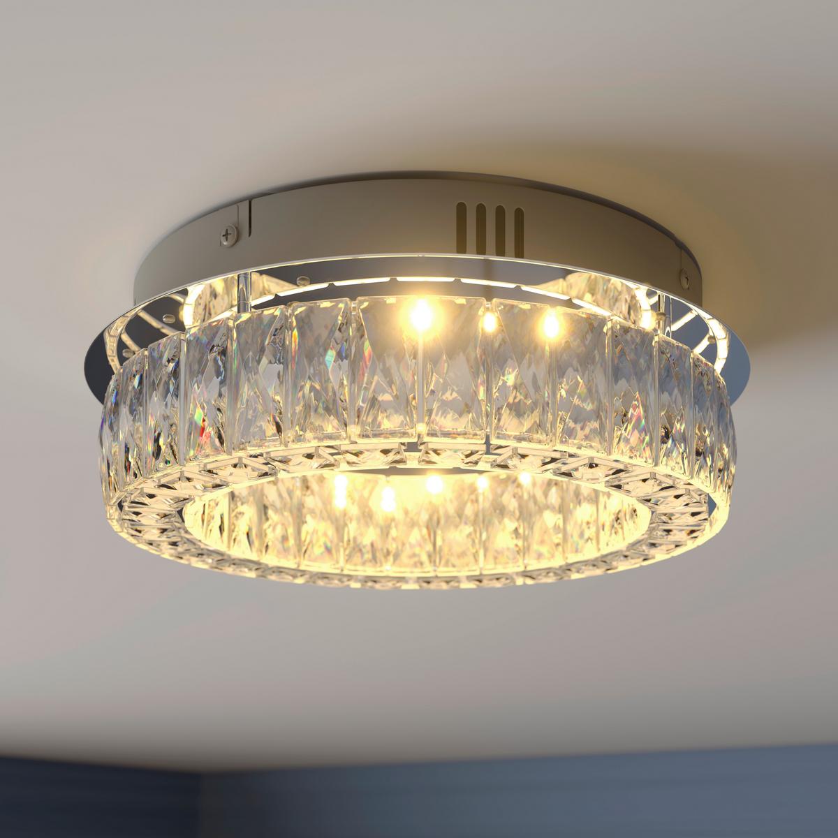 LAMPA SUFITOWA LED ABERDEEN *SBN* - przezroczysty, Konventionell, metal/szkło (40/14cm) - Novel