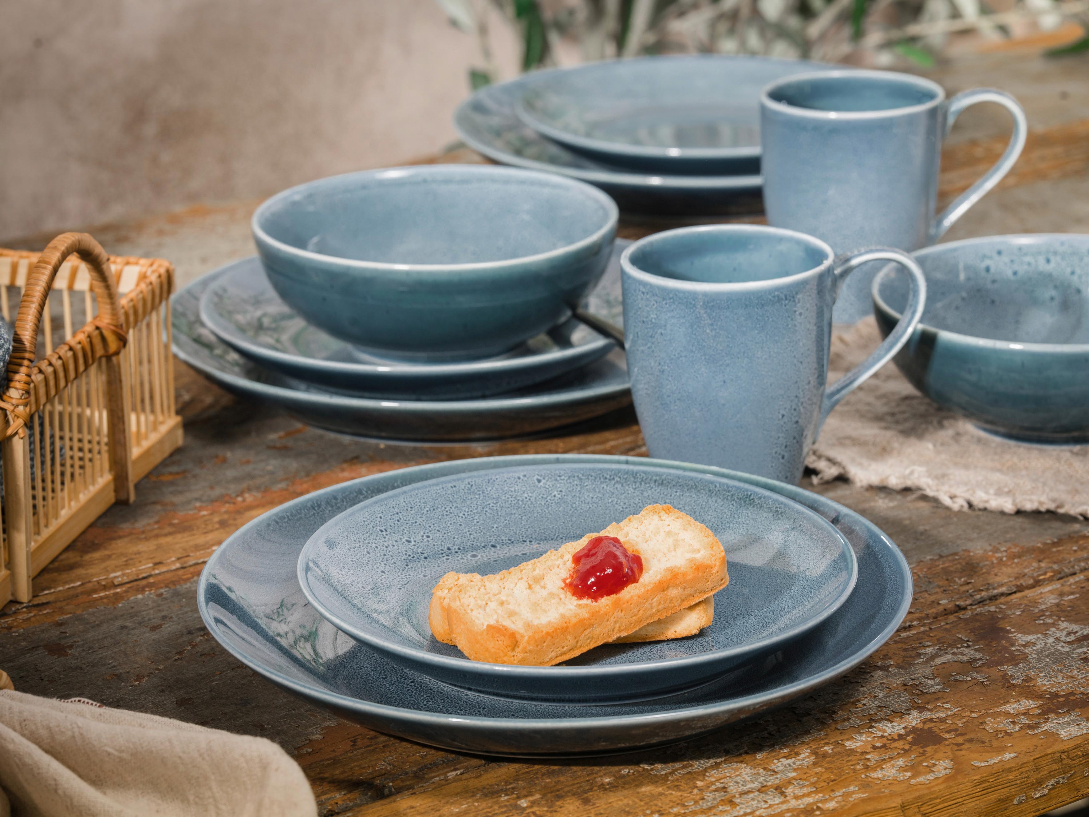 Kombinirani Servis Reactive Blue, 16-Delni - modra, keramika - Creatable