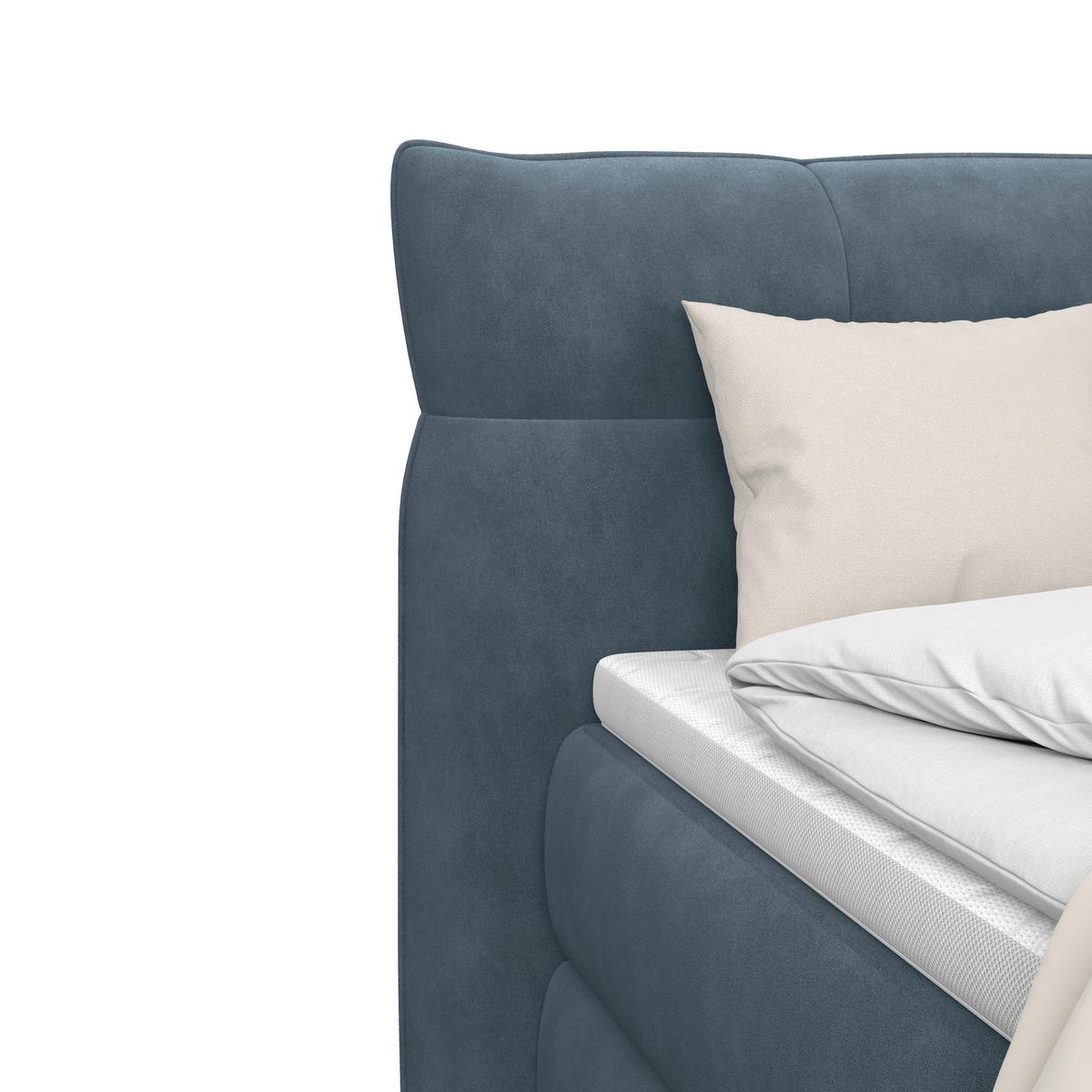 Boxspring Krevet Carmelo - zelena/crna, Trend, tekstil/plastika (140/200cm) - Premium Living