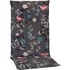 Hochlehner Auflagen 4er-Set ca. 118x50 cm Grau m. Blümchen - Rosa/Grau, Basics, Textil (118/50/6cm) - Gardenson