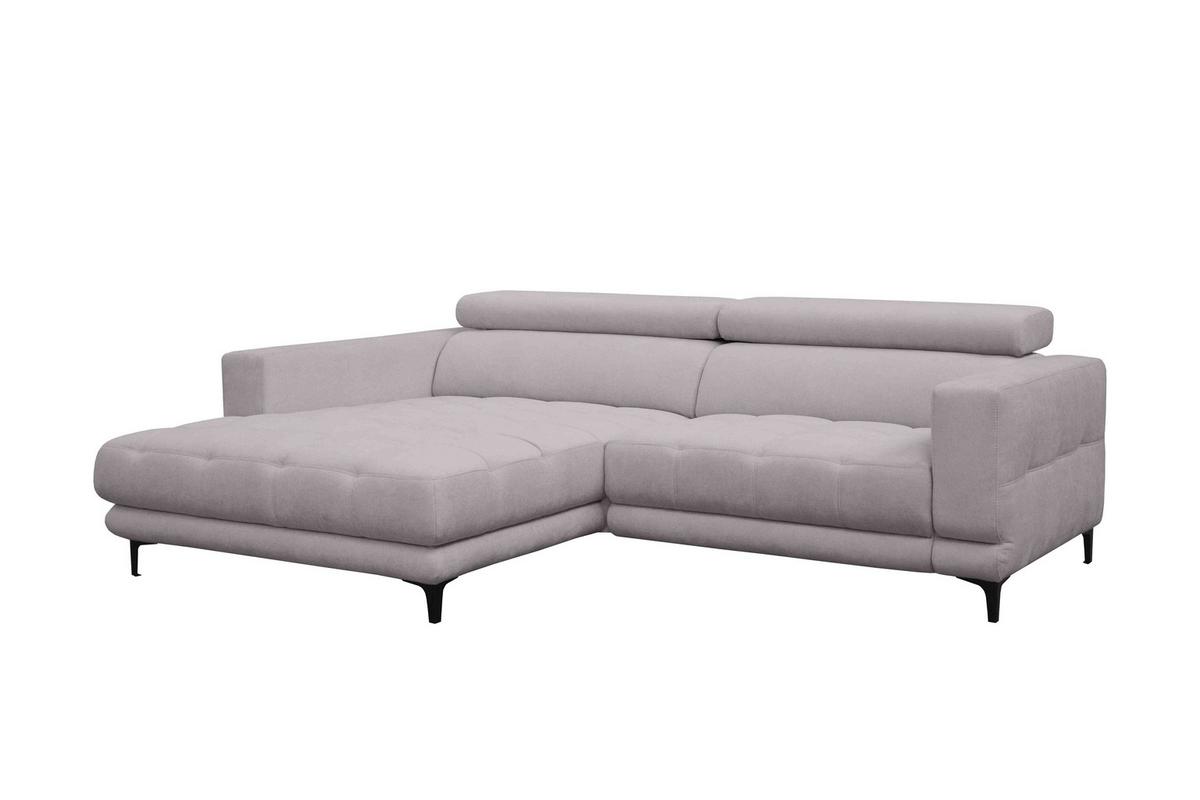 Sarokkanapé Aspen - szürke, Konventionell, faalapú anyag/textil (192/264cm)