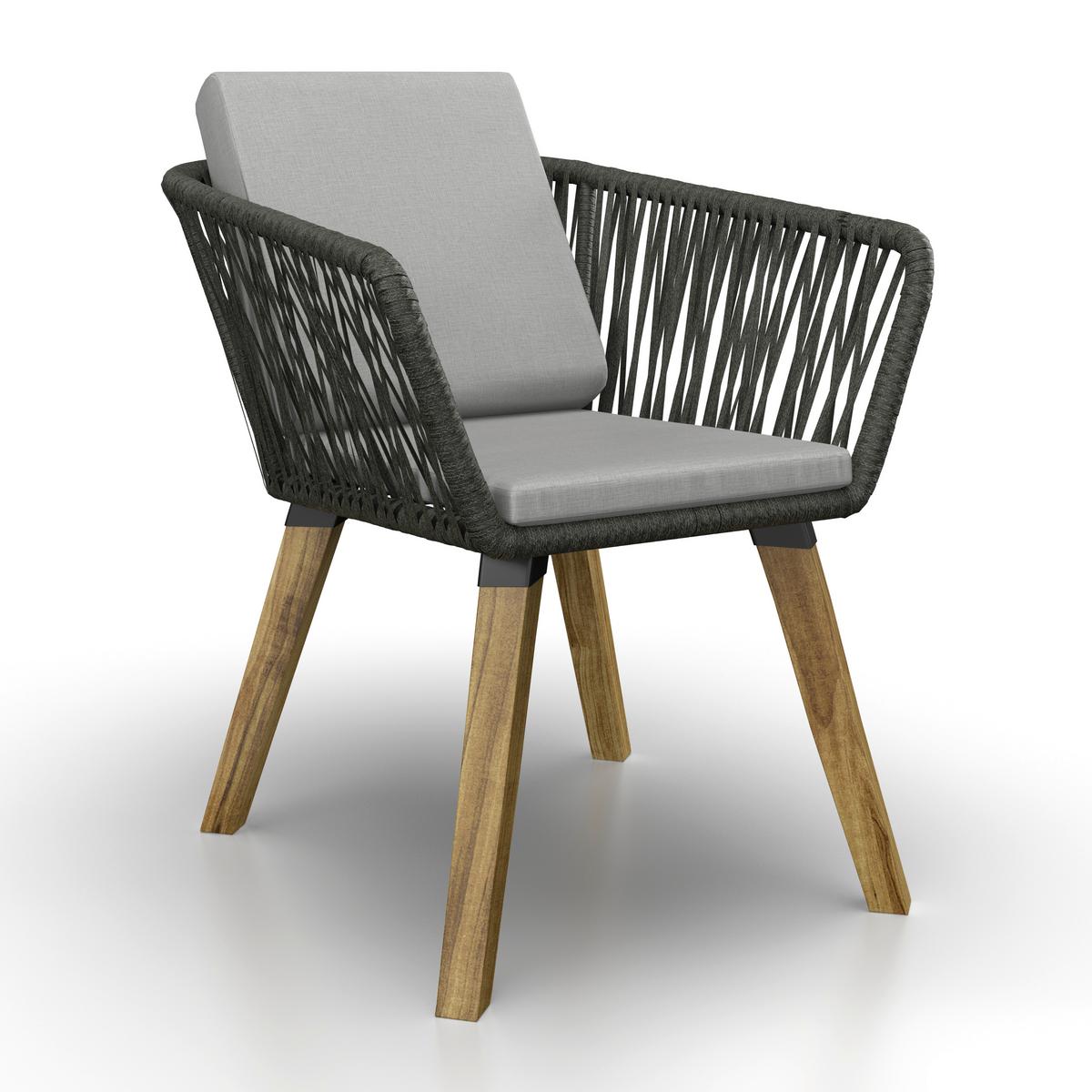 Set grădină Viola - gri deschis, Modern, plastic/lemn (160/76/90cm) - Bessagi Garden