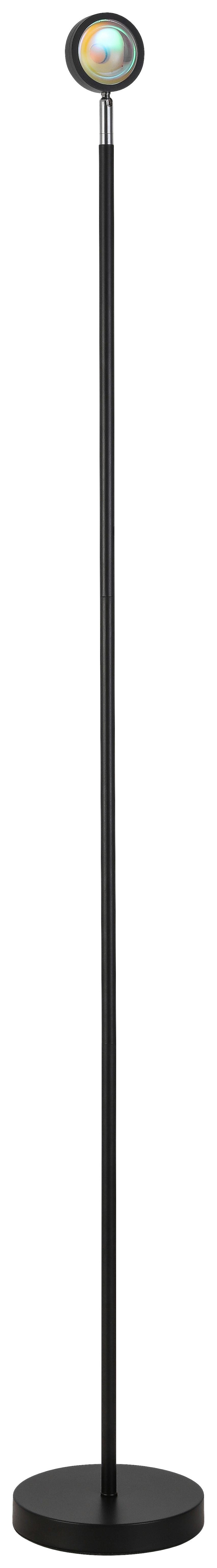 Led Állólámpa Mavis - fekete, Modern, fém (18/140cm) - Modern Living