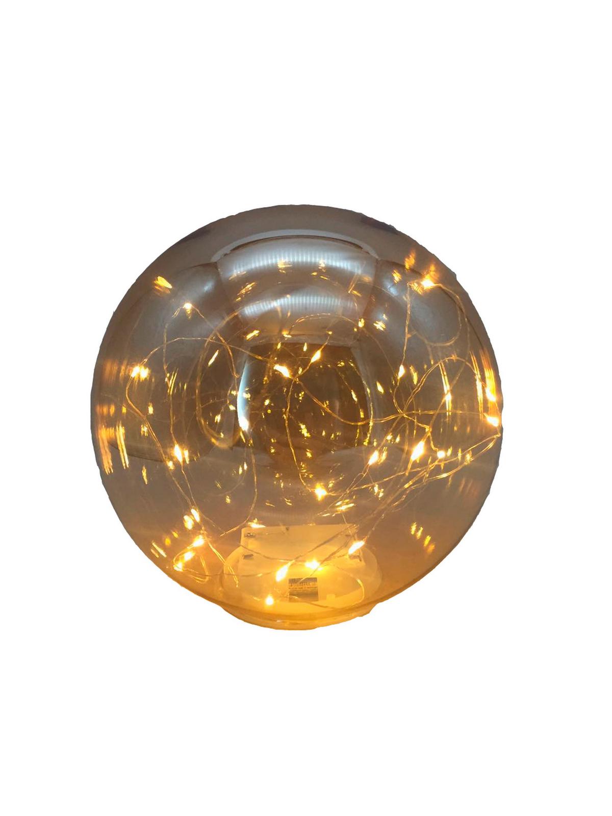 DEKORACJA ŚWIETLNA LED JP19622-GOLD LUSTER - kolor złoty, Design, szkło (15/13,5cm) - X-Mas