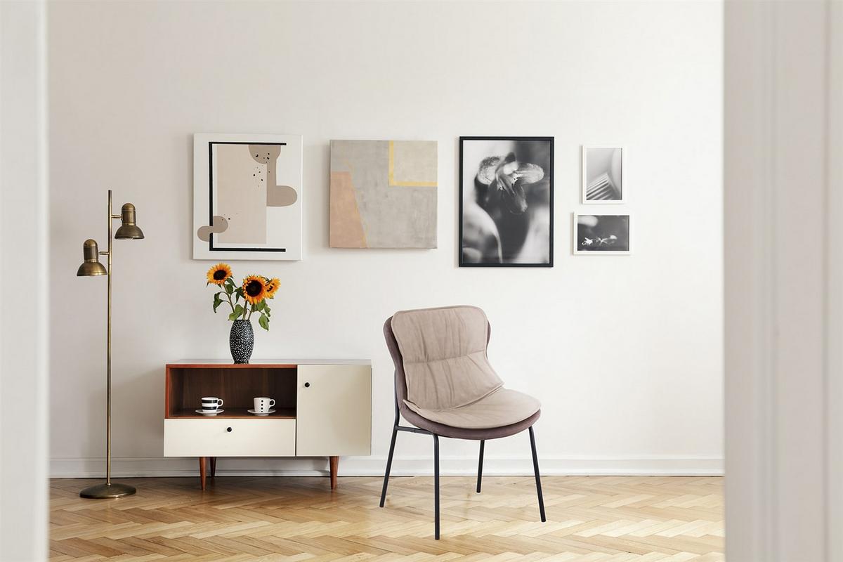 STUHL BRADY 200 - Hellbraun/Beige, Design, Textil (54/84/64cm) - Kayoom