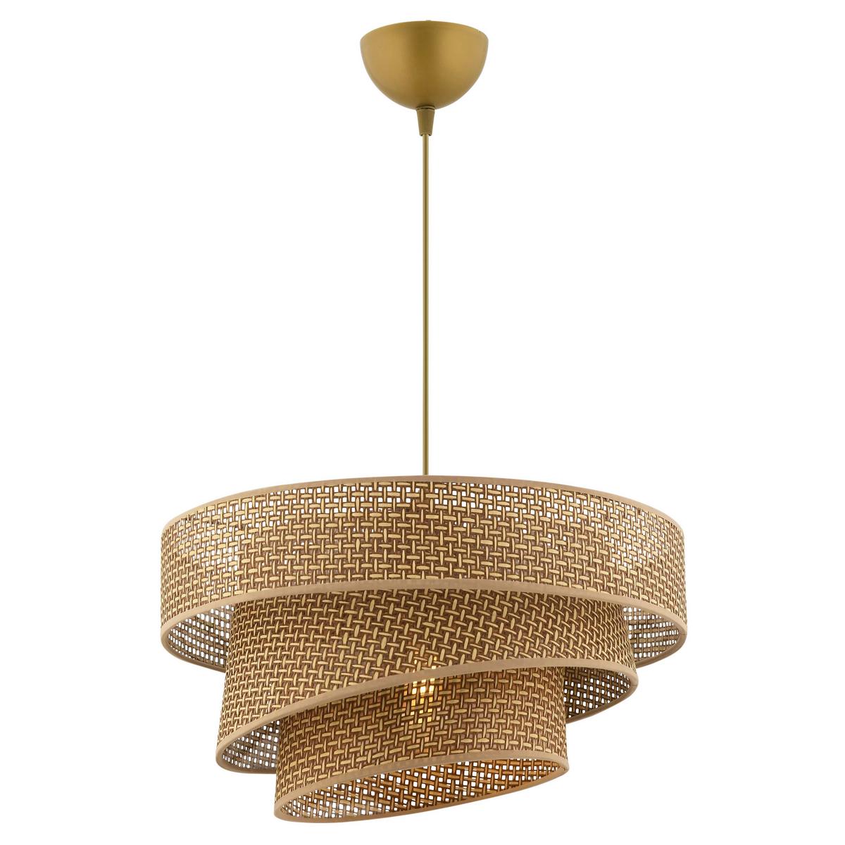 LAMPA WISZĄCA COUPER HAZERAN - BEIGE - beżowy, Design, metal/tkanina (40/72cm) - P & B