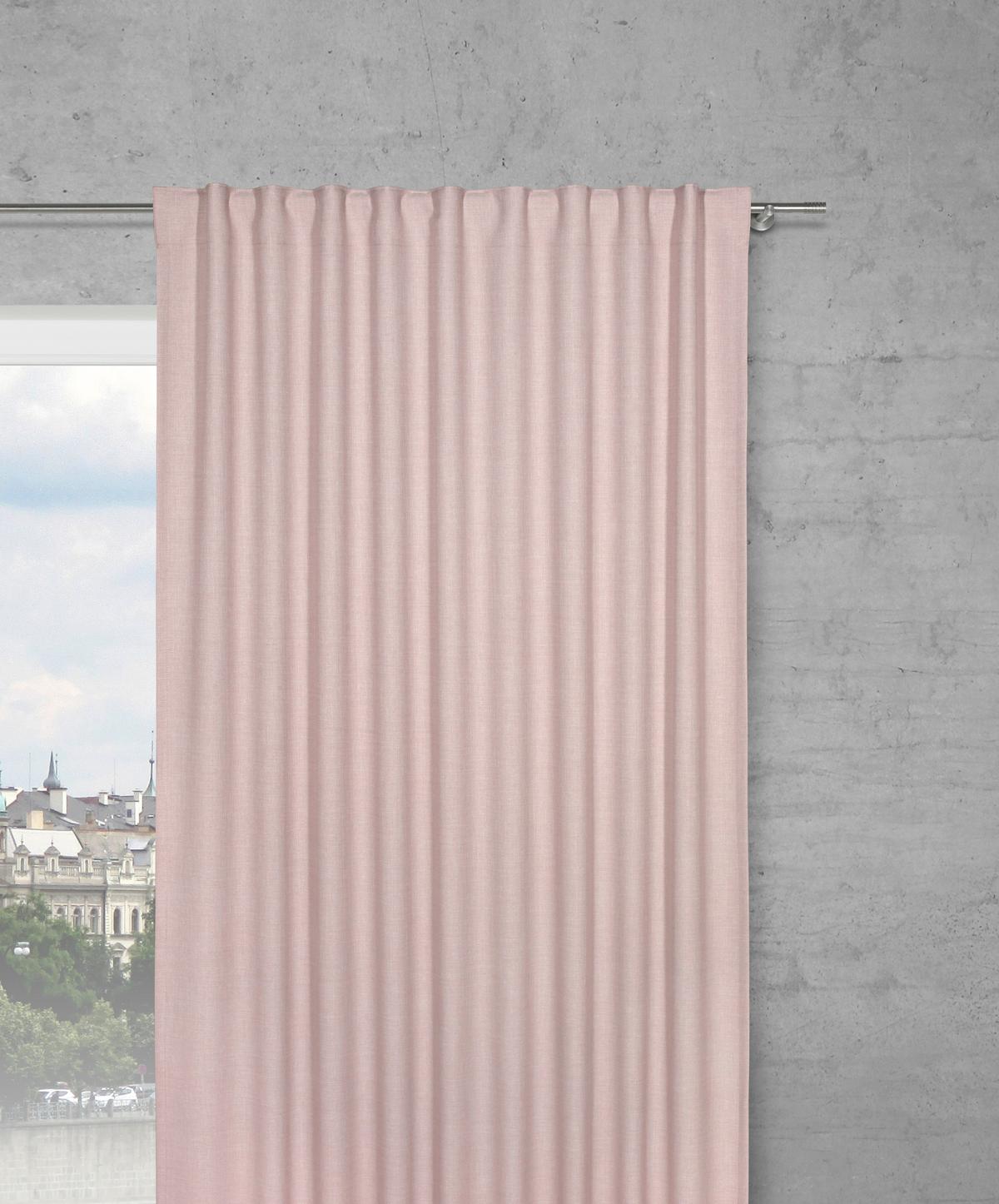 Fertigvorhang Leo in Rosa ca. 135x255cm - Rosa, Textil (135/255cm) - Premium Living
