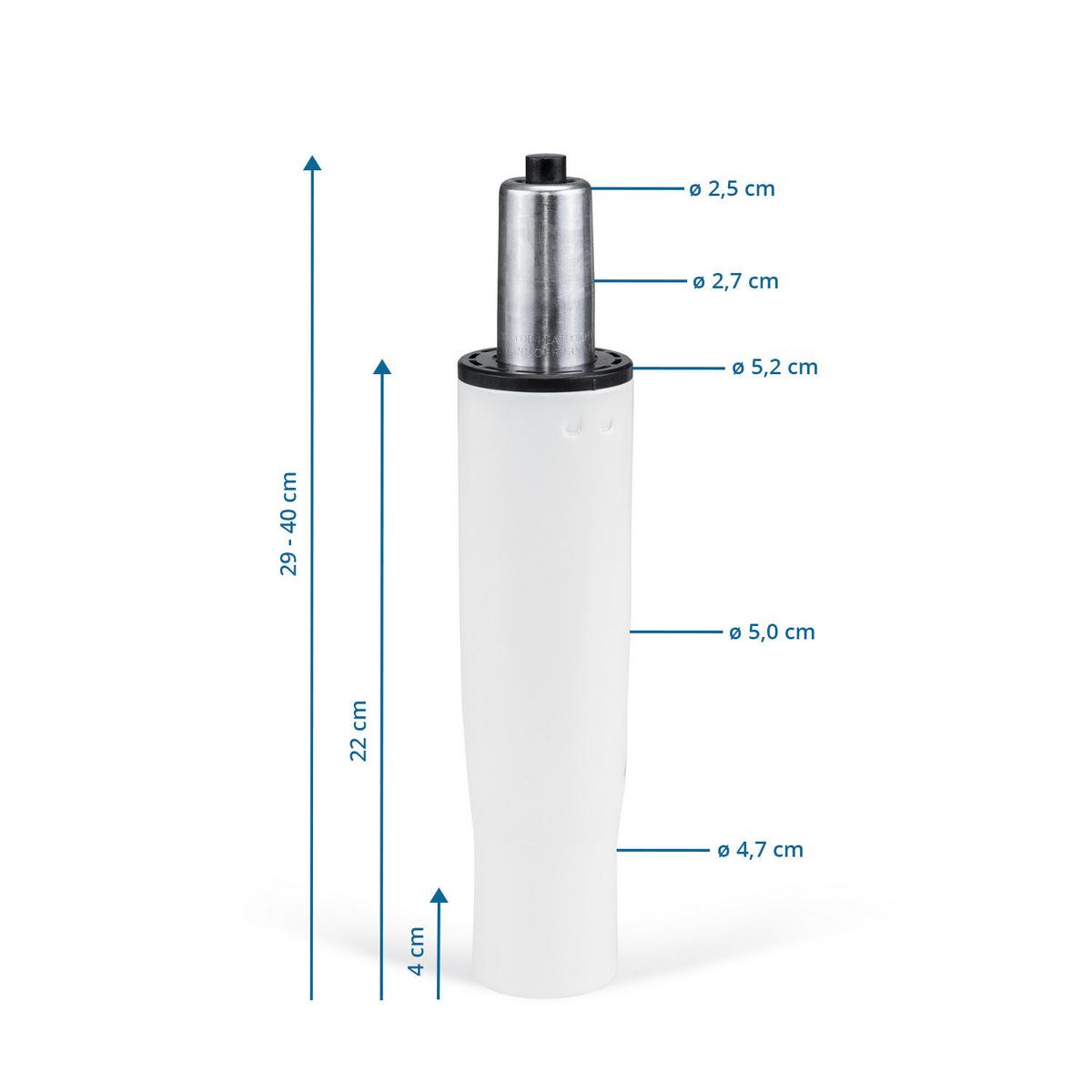 Dodatek Za Pisarniški Stolček Gf-L, Bela - bela, Basics, kovina (5,2/29-40/5,2cm) - MID.YOU