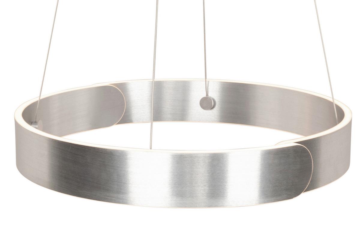 LAMPA WISZĄCA LED OTIS *DK* - kolor aluminiowy, Design, metal (63/64/150cm) - Dieter Knoll