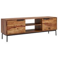 Komoda Wohnling, Pravi Les - črna/barve indijskega rožnega lesa, Design, kovina/les (147/51/38cm) - MID.YOU