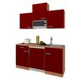Küchenblock ECONOMY 150 - Eichefarben/Rot, KONVENTIONELL, Holzwerkstoff (150/200/60cm) - Livetastic Küchenblock ECONOMY 150 - Eichefarben/Rot, KONVENTIONELL, Holzwerkstoff (150/200/60cm) - Livetastic