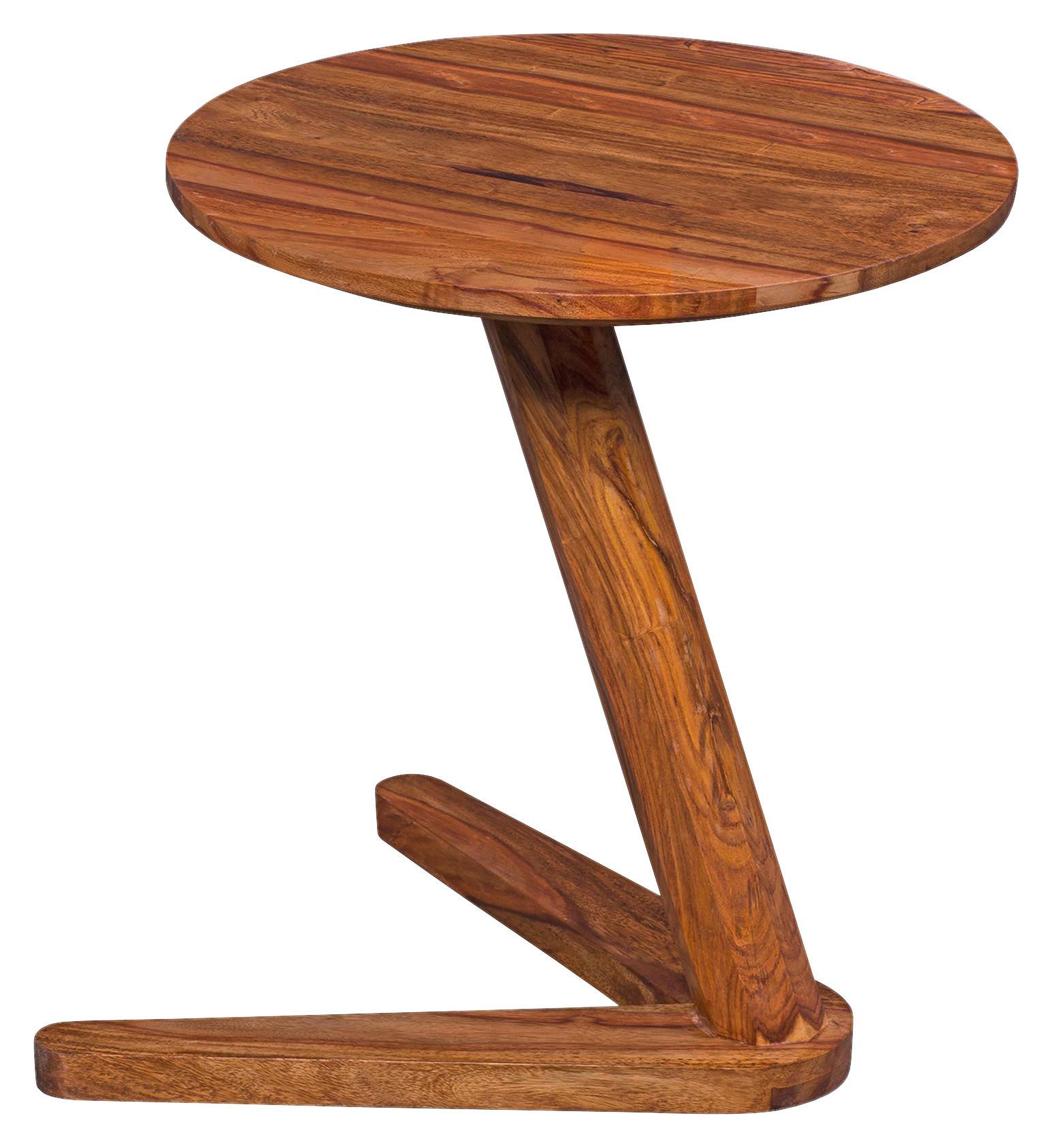 Beistelltisch "Boha" , ca. 45x45 cm, aus Sheesham - Sheeshamfarben, Design, Holz (45/45/50cm) - MID.YOU