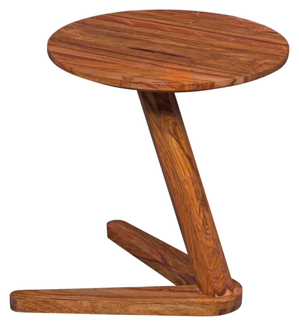 Servirna Mizica Boha - barve indijskega rožnega lesa, Design, les (45/45/50cm) - MID.YOU