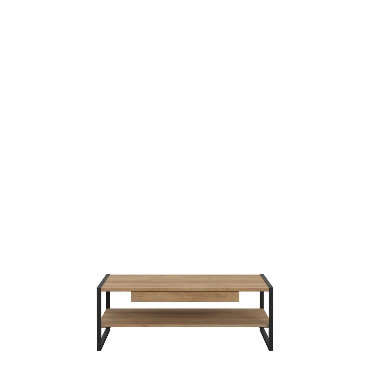 Dohányzóasztal High Rock - tölgyfa színű/fekete, Design, faalapú anyag (111/40/60cm) - Mömax