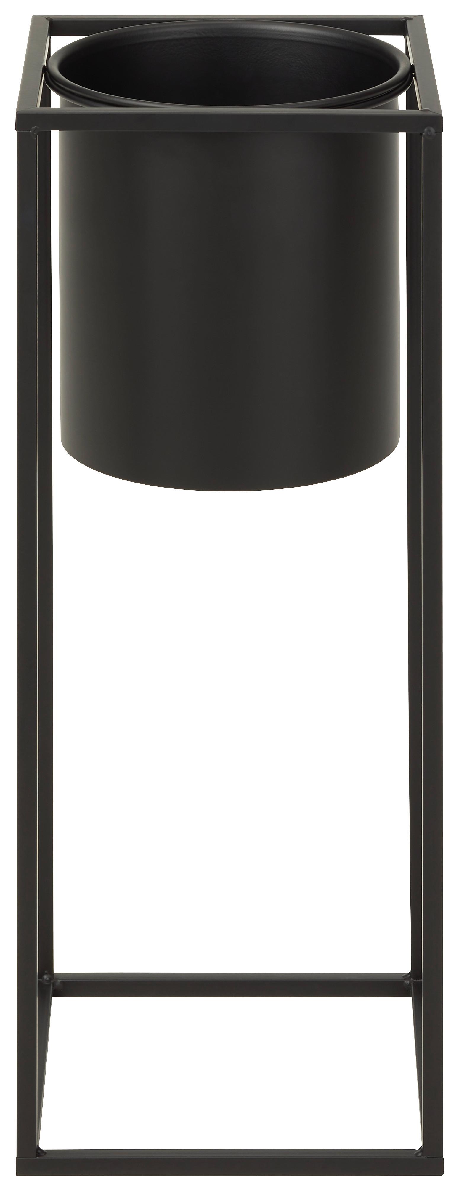 Übertopf Kiara aus Eisen in Schwarz - Schwarz, LIFESTYLE, Metall (20,8/55,5cm) - Mömax