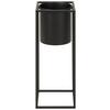 Vas ornamental pentru ghiveci Kiara - negru, Lifestyle, metal (20,8/55,5cm) - Mömax