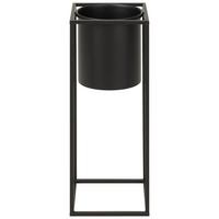 Vas ornamental pentru ghiveci Kiara - negru, Lifestyle, metal (20,8/55,5cm) - Mömax