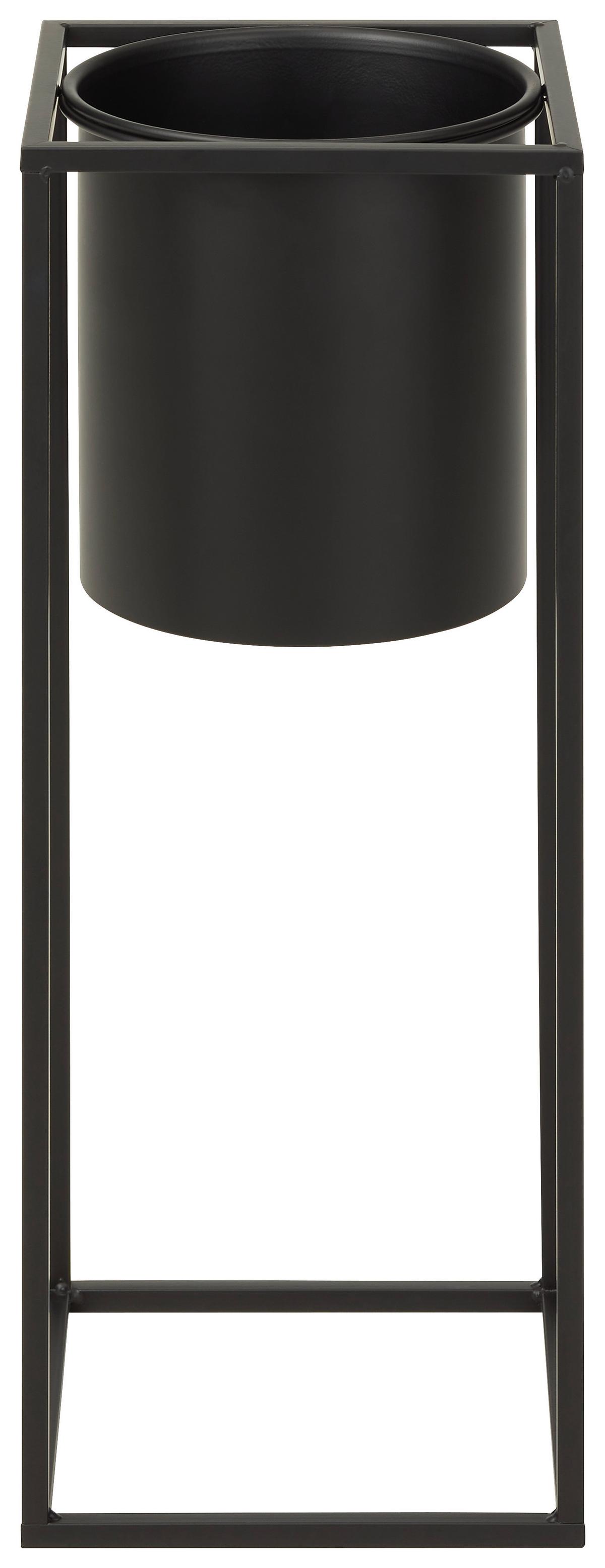 Vas ornamental pentru ghiveci Kiara - negru, Lifestyle, metal (20,8/55,5cm) - Mömax