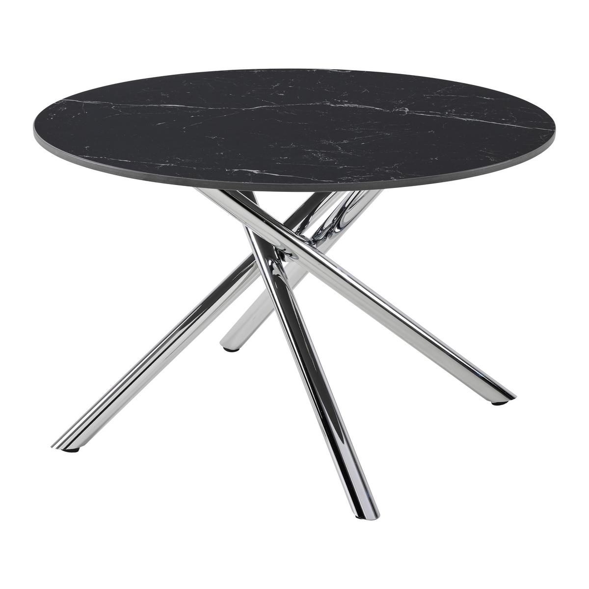 Stolić Lance - boje kroma/crna, Design, metal/keramika (70/44cm) - Modern Living