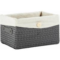 Coș pentru raft DENISE - gri, Romantik / Landhaus, plastic/textil (29/17/21cm) - Mömax