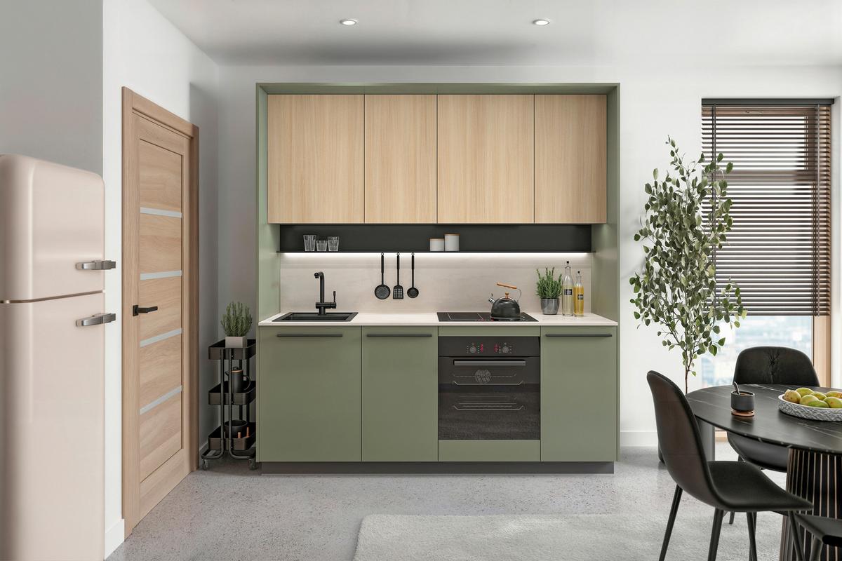 Díszkeret Paspt-214-Smg - sötétzöld, Basics, faalapú anyag (213,7/222,7/58,5cm)