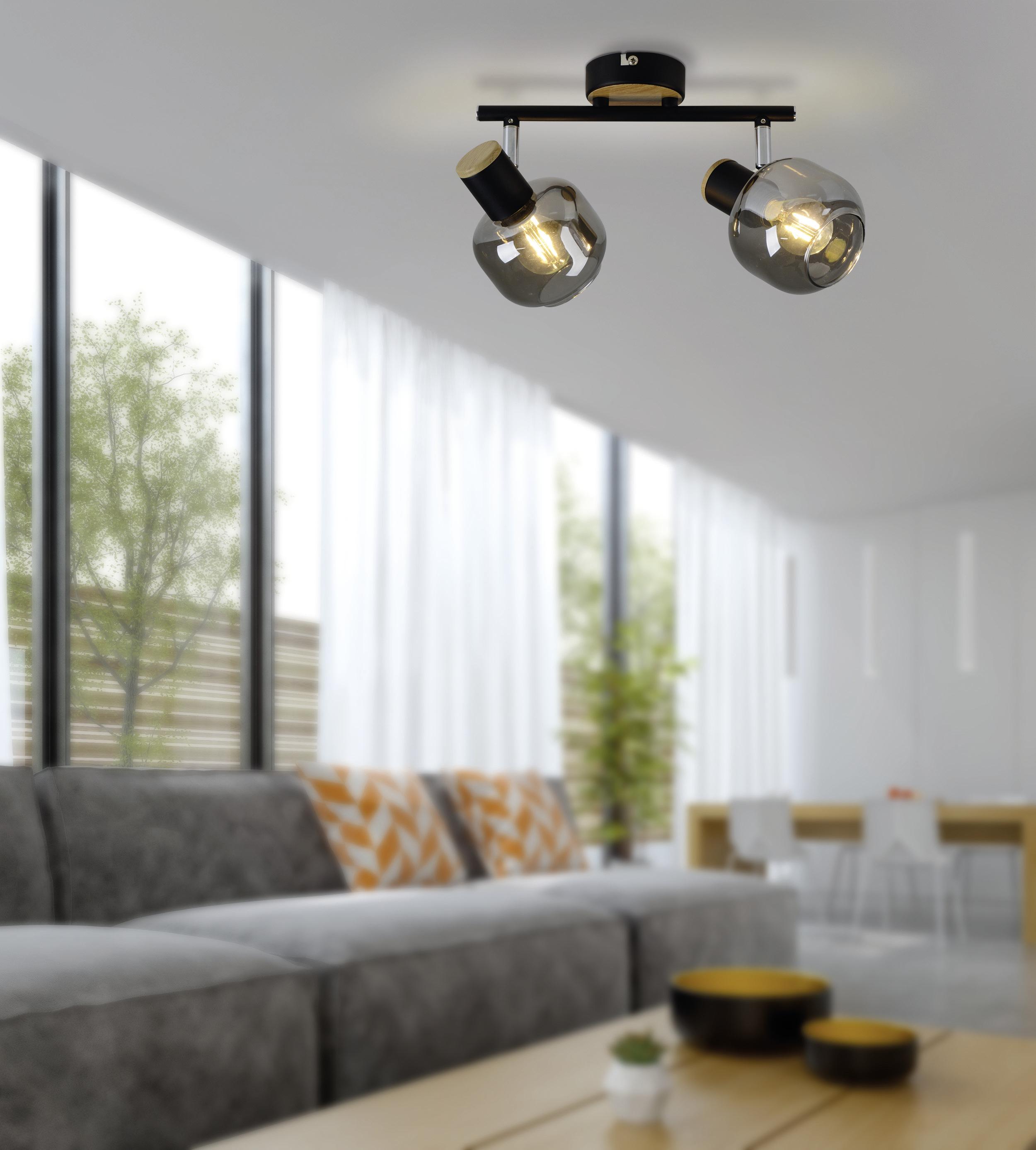 LAMPA REFLEKTOROWA 1350122 FUMOSO - czarny, Design, metal/szkło (31/9/16cm) - Näve