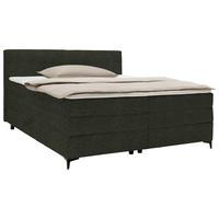Boxspringbett Bari Grün/schwarz Ca. 200x200cm - Schwarz/Grün, Konventionell, Holz/Textil (200/200cm) - Mömax