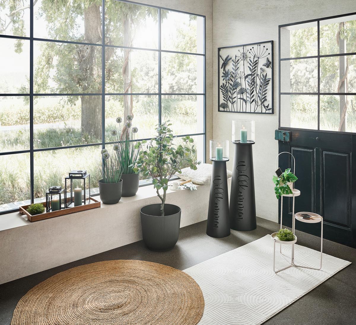 SZTUCZNA ROŚLINA MC-228900-M154 - zielony/ciemnoszary, Basics, tworzywo sztuczne/tkanina (122cm) - Ambia Home