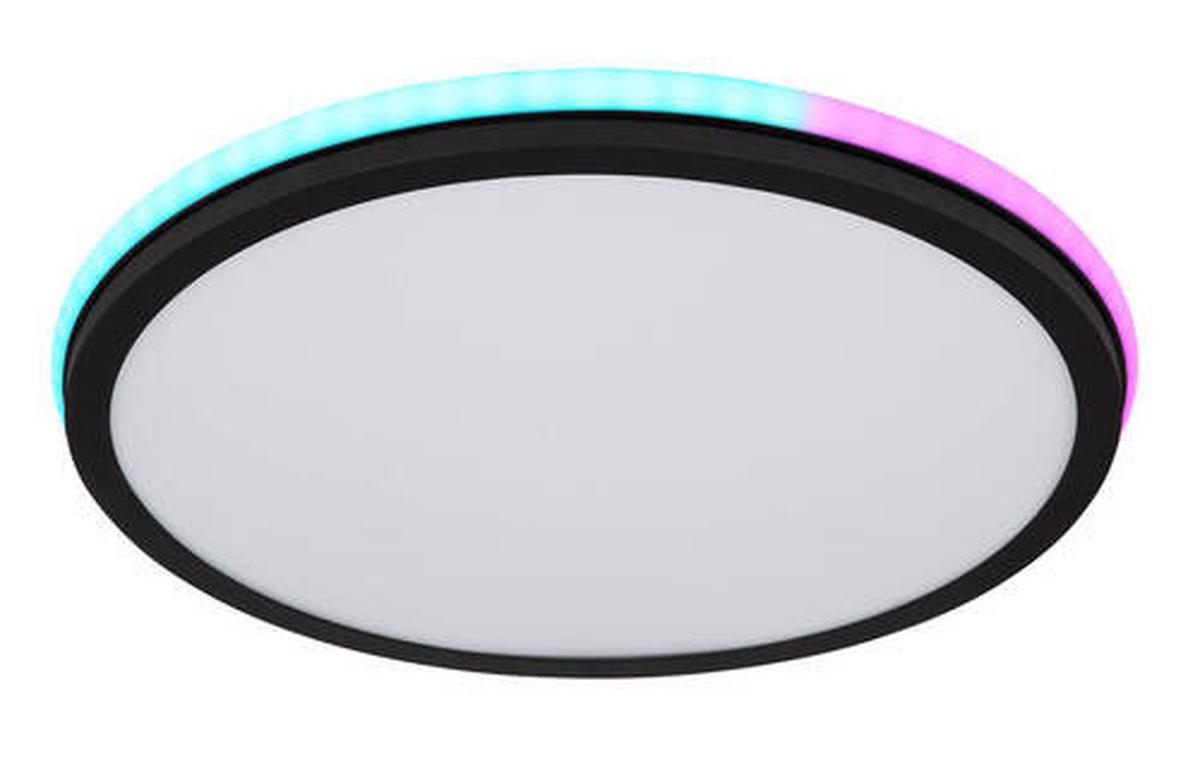 Stropna Led-svetilka Jaxxi, S Sijalko - črna/opal, Design, kovina/umetna masa (45/7cm) - Globo