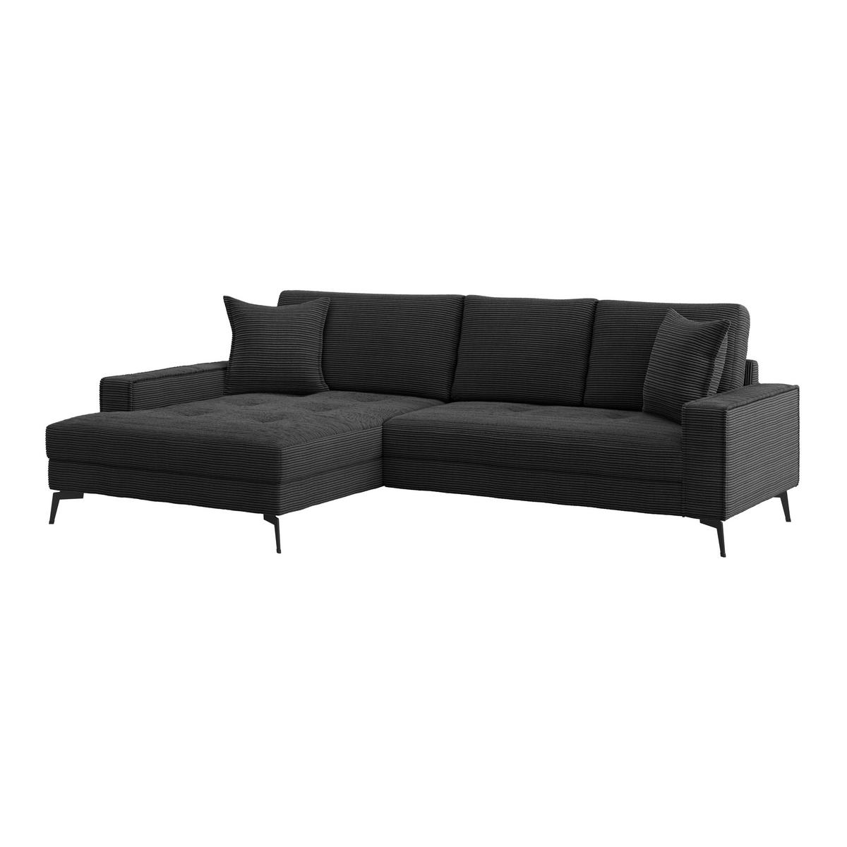 Kutna Garnitura Zero - crna, Trend, tekstil (173/286cm)