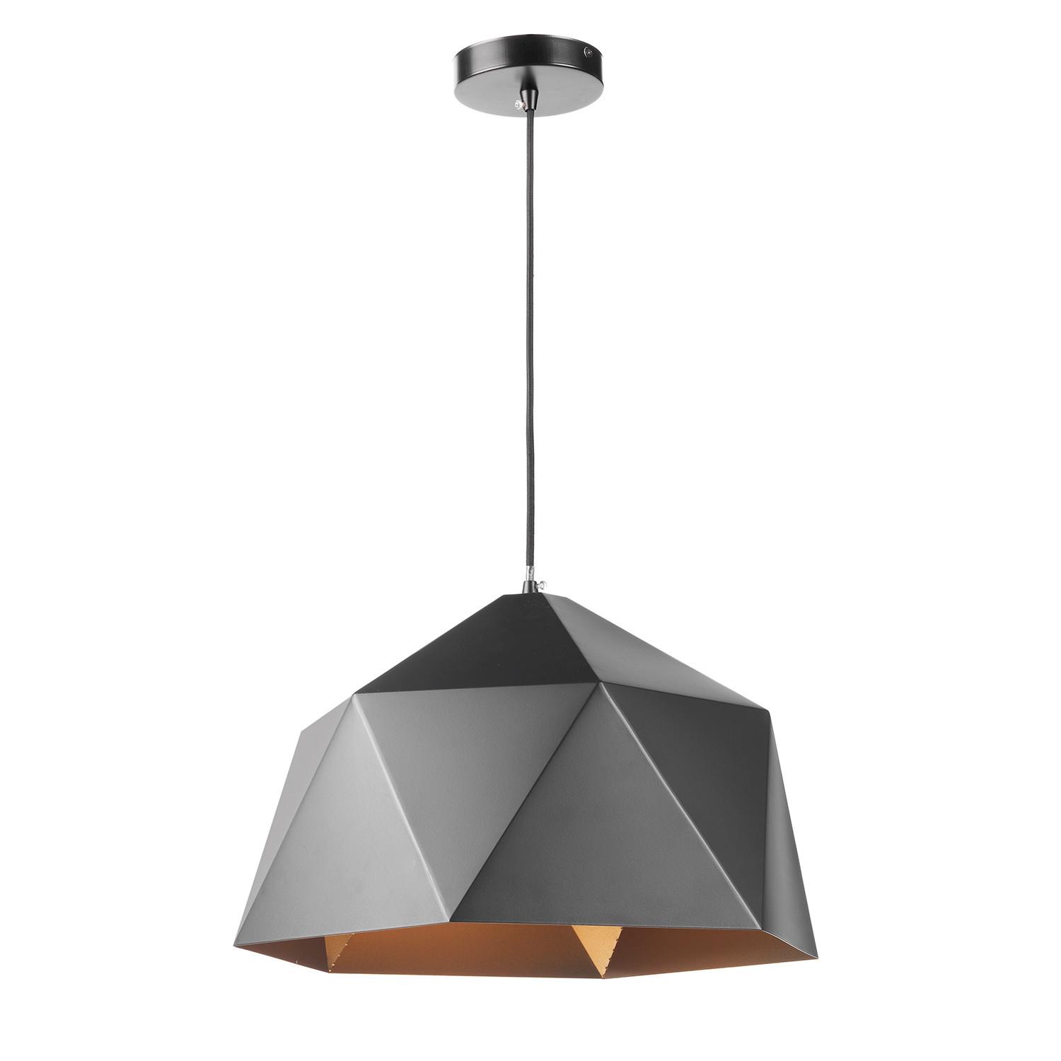 Hängeleuchte Yong Schwarz/Goldfarben max. 22 W - Goldfarben/Schwarz, Design, Metall (46/120cm)