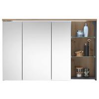 Tükrös Szekrény Memphis - szürke, Modern, faalapú anyag/üveg (110/70/23cm) - Mömax