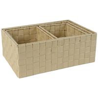 Korb Elly Beige - Beige, Kunststoff/Metall - Mömax