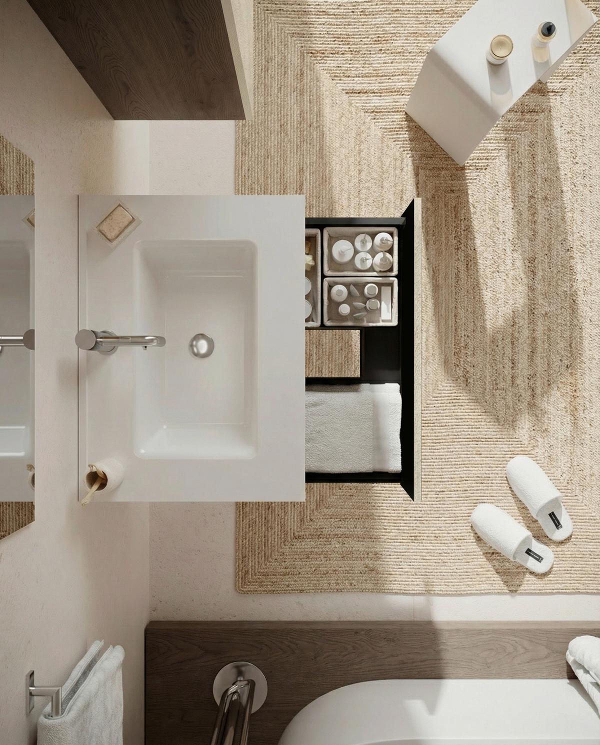 Element Ispod Umivaonika Easy - hrast sivi/krem, Moderno, drvni materijal (60/51/46cm)