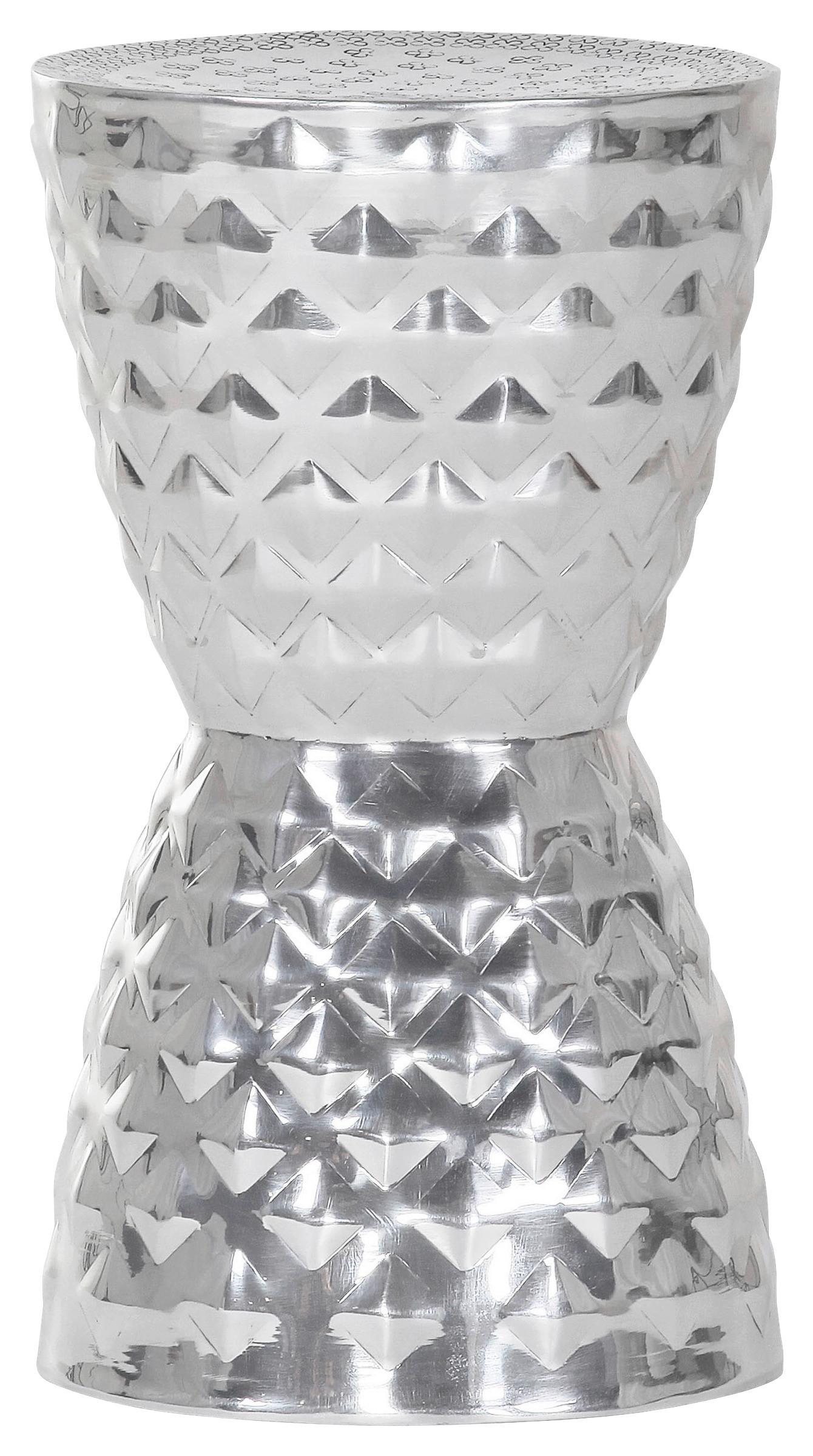 STOLIK BOCZNY MIX&MATCH - kolor aluminiowy, Design, metal (29/29/51cm)