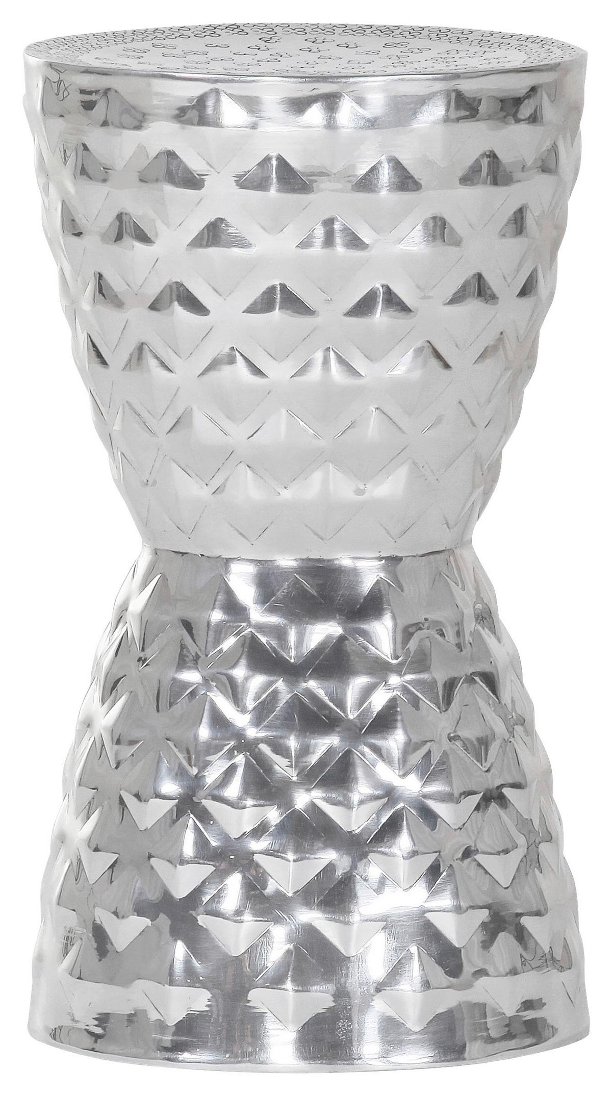 STOLIK BOCZNY MIX&MATCH - kolor aluminiowy, Design, metal (29/29/51cm)