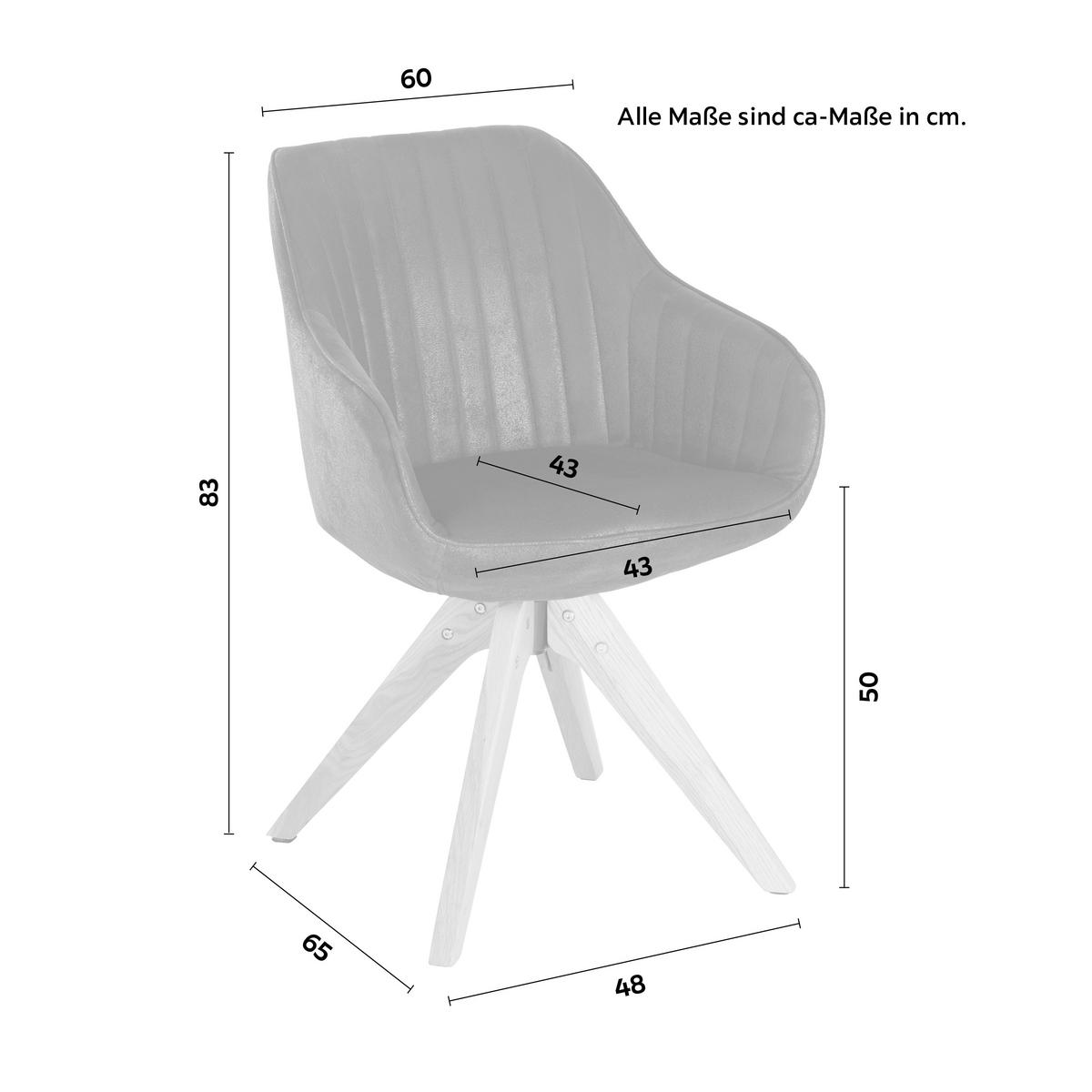 Armlehnstuhl Chill in Dunkelbraun/Eiche - Eichefarben/Dunkelbraun, Holz/Textil (60/83/65cm) - Mömax