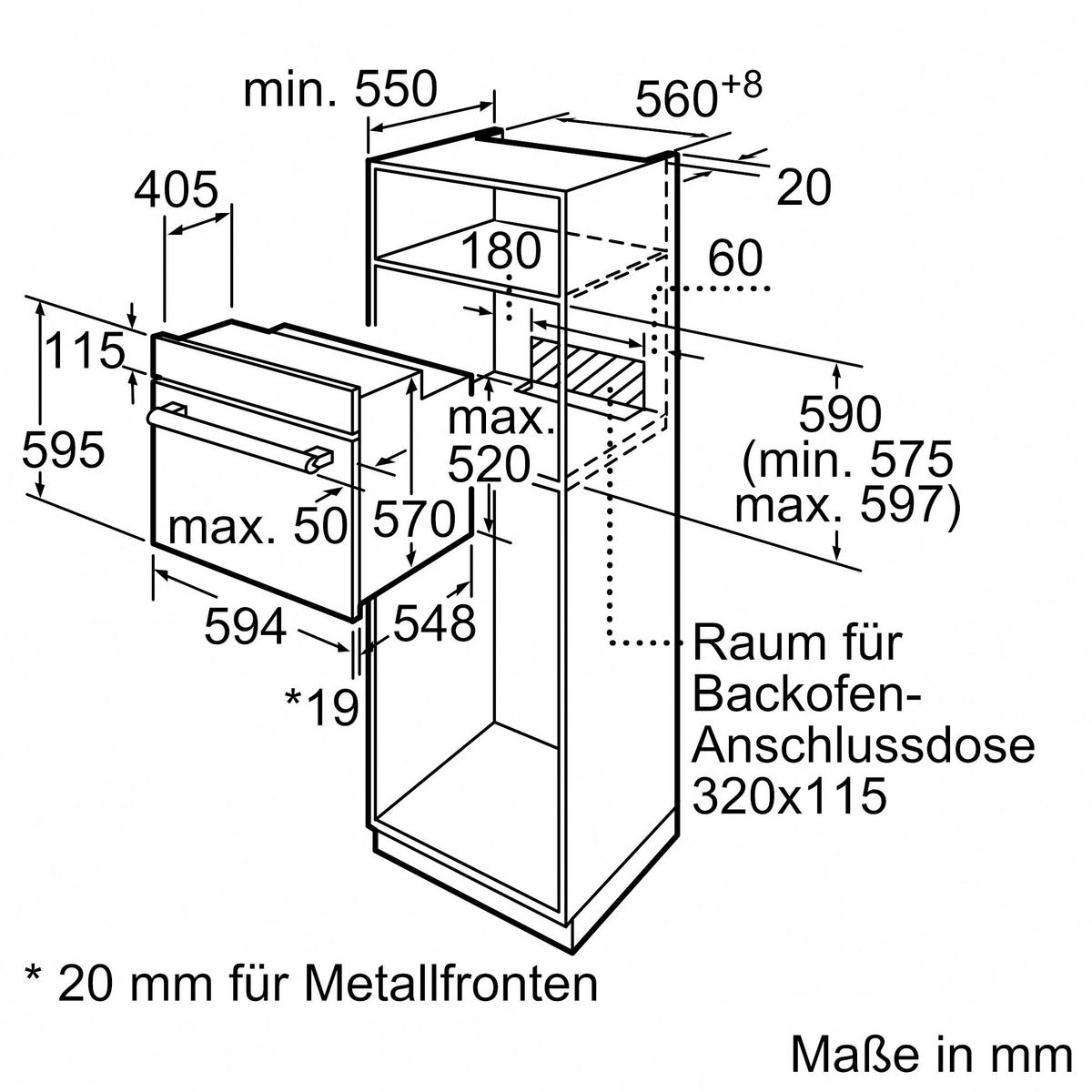 Backofenset HBD231BR61 - Edelstahlfarben, MODERN (59,4/59,5/54,8cm) - Bosch